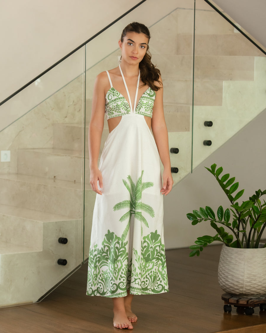 Caribbean Green Midi Dress