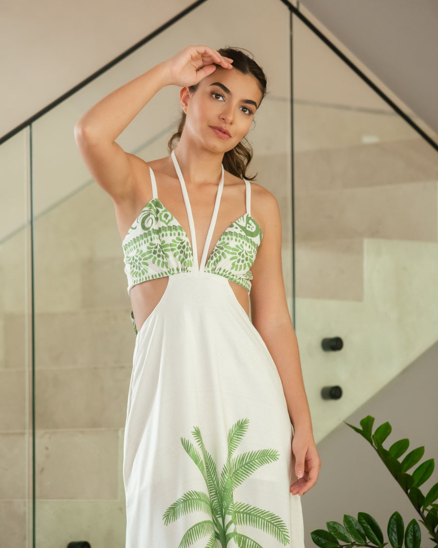 Caribbean Green Midi Dress