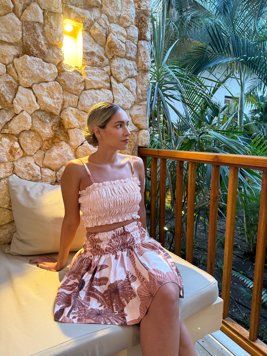 Tropical Rosa Mini Skirt