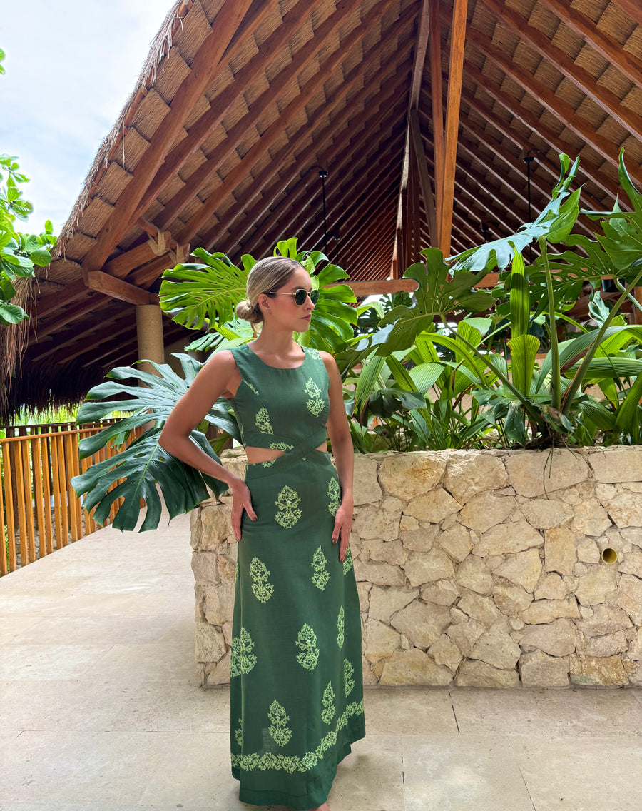 Alexa Green Maxi Dress Gardenia Wear Alexa Green Maxi Dress Gardenia Wear